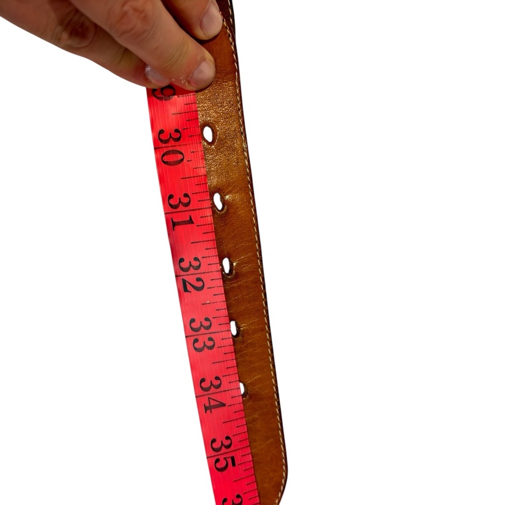 Brown Tristan Two Tone Leather Belt - Picture 7 of 7
